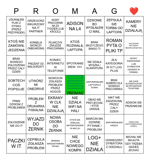 TI BINGO WRZESIEŃ Bingo Card