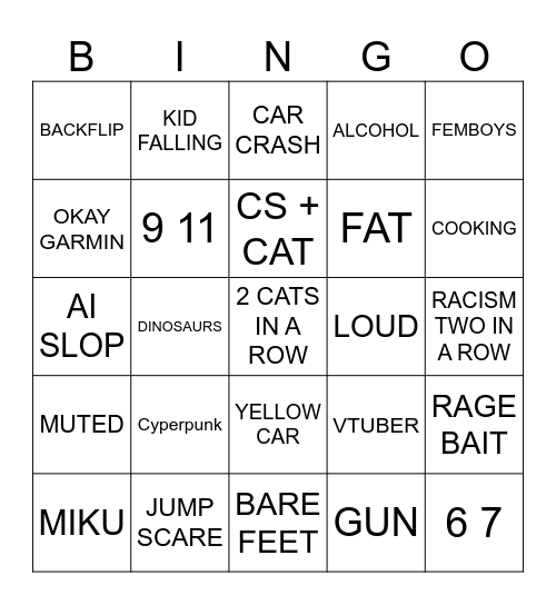 IG BINGO Card