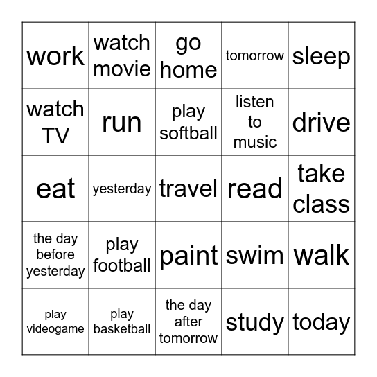 Review hobbies Bingo Card