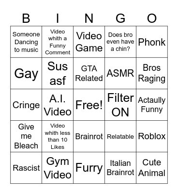 Bingo Time 1 Bingo Card