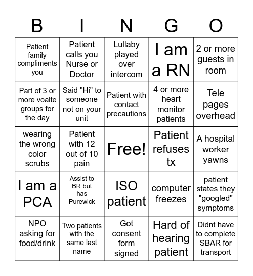 8N Labor Day Bingo Card