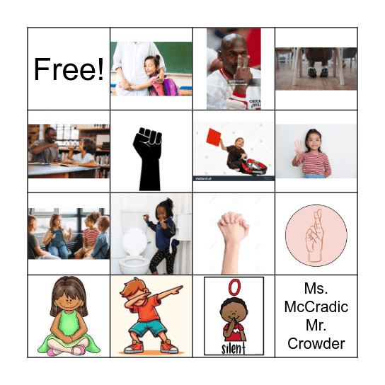 KINDERGARTEN ROUTINE Bingo Card