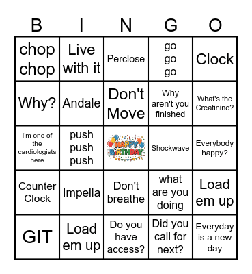 Dr. Potluri Words of Wisdom Bingo Card