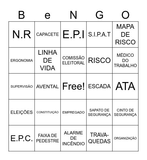 Bingo sem título Bingo Card