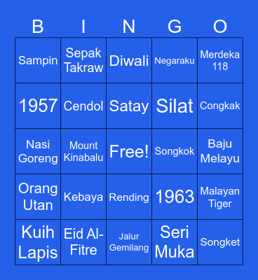 MERDEKA 2025! Bingo Card