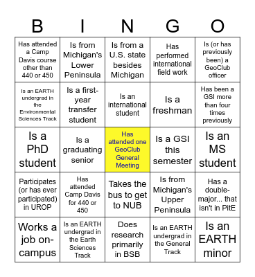 Ice Breaker BINGO -- Get To Know People Bingo Card