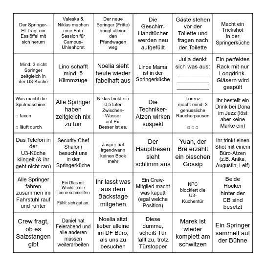 9. Offizieller Mojo-Bingo-Abend Bingo Card