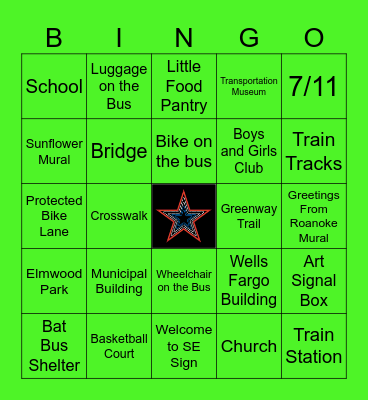 Try Transit SE Bingo Card
