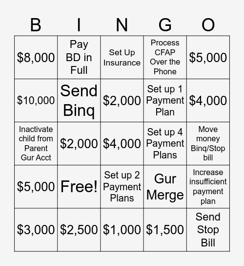 Back to School Bingo! Bingo Card