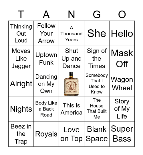 The 2010s- Tango Bingo Card
