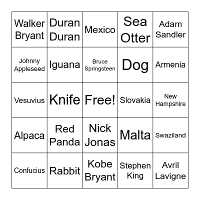 September Days! Bingo Card