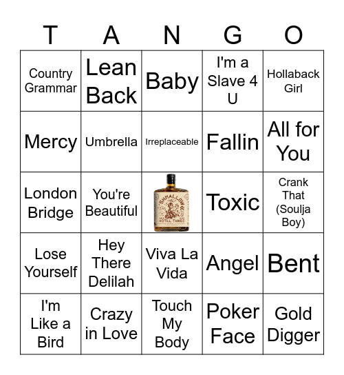 The 2000s- Tango Bingo Card