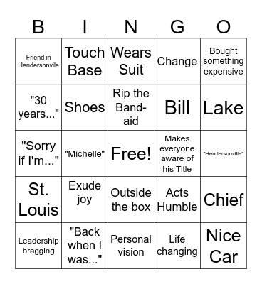 VP Bingo Card