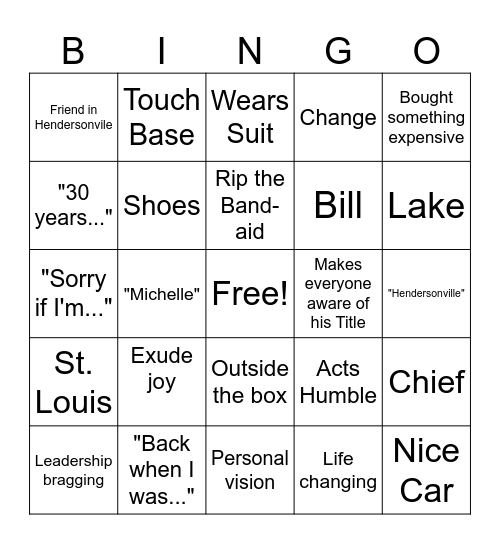 VP Bingo Card