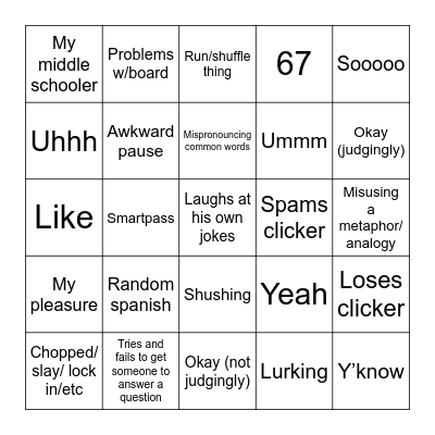 Bing‼️‼️ Bingo Card