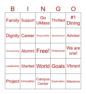 CONVOCATION Bingo Card
