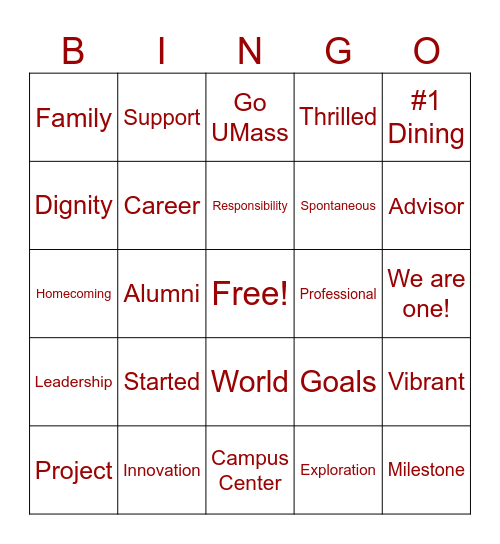 CONVOCATION Bingo Card