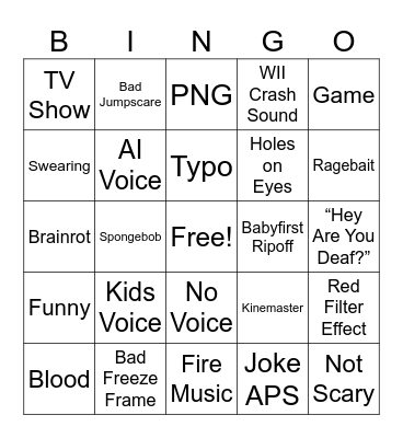 RTFAS Bingo Card