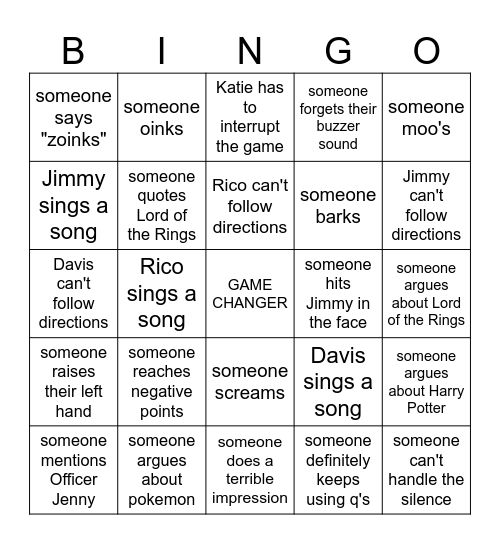 Bingo Card