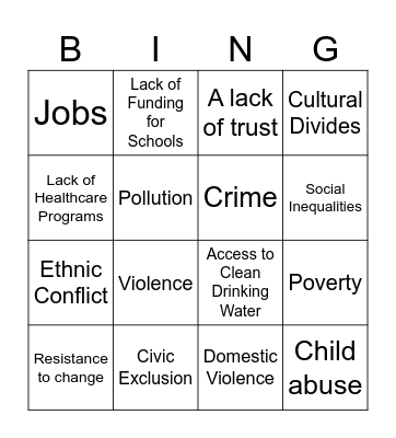 Community Bingo Card