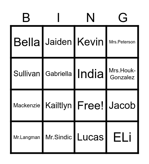 Advisory 2025-26 Bingo Card