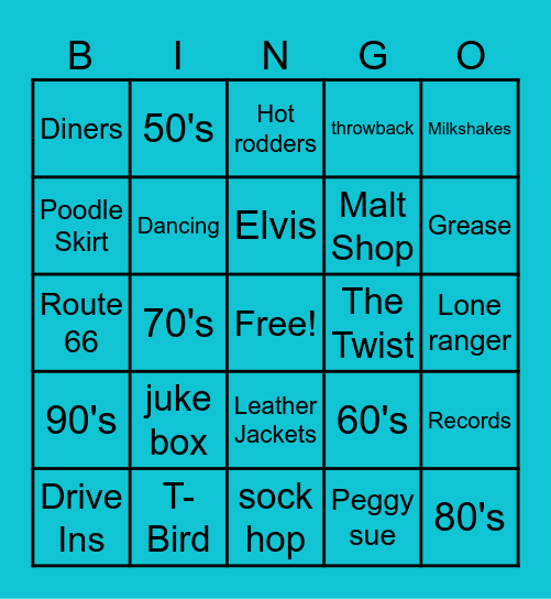 Retro Bingo Card