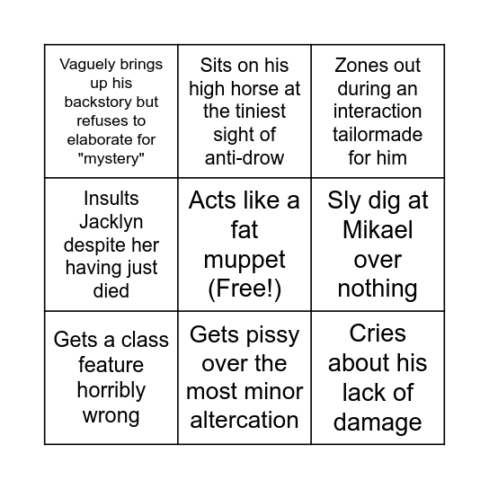 Brasher Bingo Card