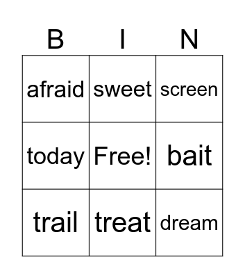 Gr 3 Week 3 Spelling Bingo Card