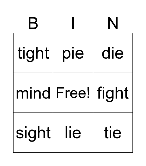 Gr 3 Week 5 Spelling Bingo Card