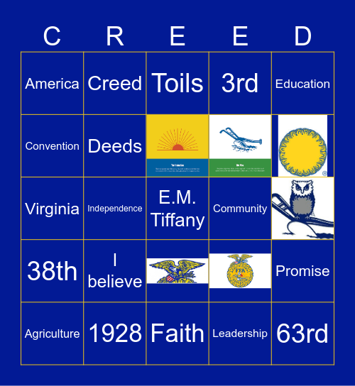 FFA Fun Day! Bingo Card