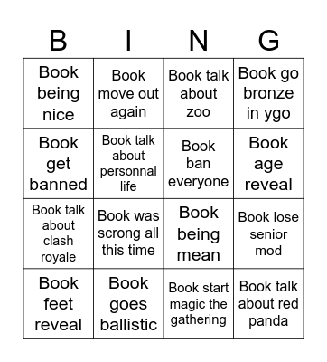 Book bingo 2025 Bingo Card
