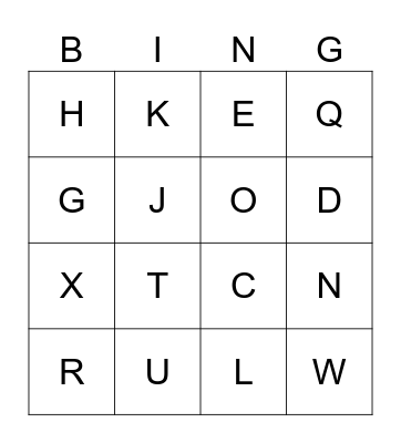 abc 2 Bingo Card