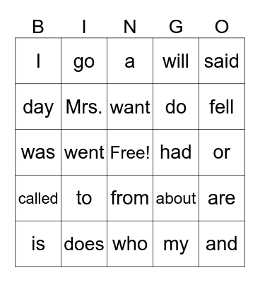 30t Bingo Card