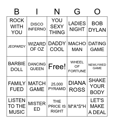 WILD CARD BINGO Card
