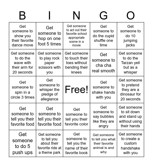 Crazy Bingo Card