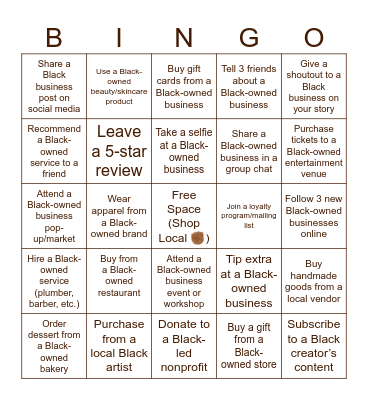 BuyBLK Bingo Card