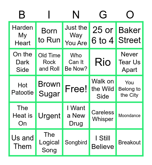 MUSIC BINGO at the Ann Arbor Eagles!  I'm Bringing SAXy Back!🎷 Bingo Card