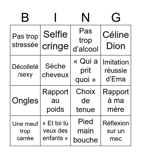 Montpellier Bingo Card