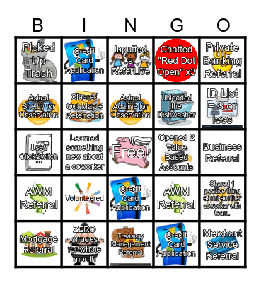 $ SEPTEMBER BANKER BINGO $ Bingo Card
