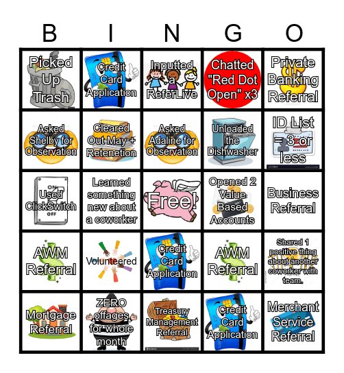 $ SEPTEMBER BANKER BINGO $ Bingo Card