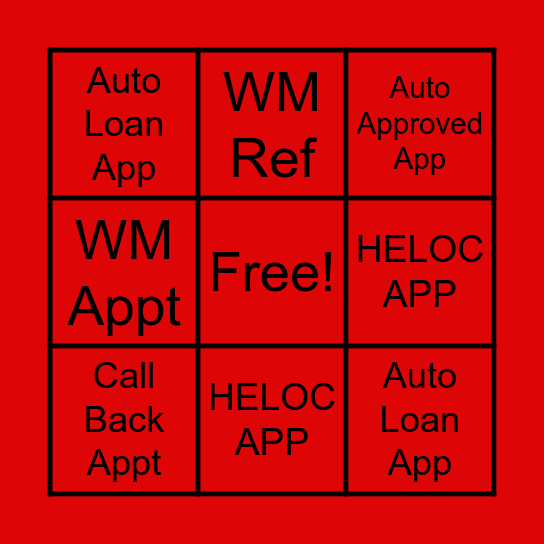 Thursday Bingo! Bingo Card