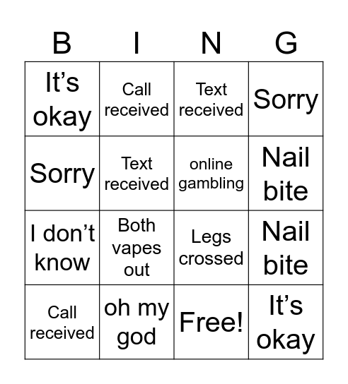 Princess Bingo Card