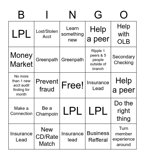 Everything Sound Bingo Card
