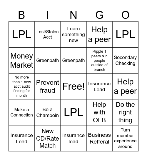 Everything Sound Bingo Card