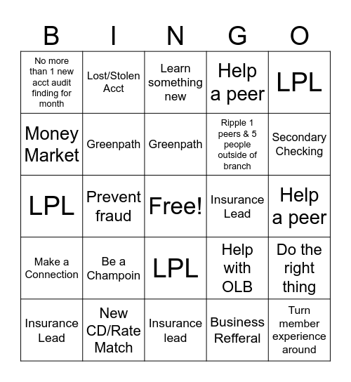 Everything Sound Bingo Card
