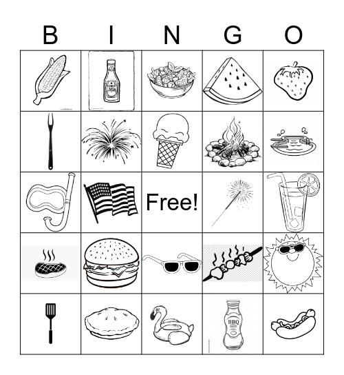 BBQ Bingo Card