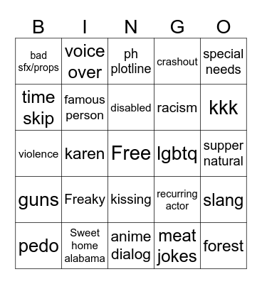tt bingo Bingo Card