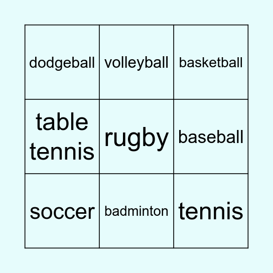 Yes, I can. Bingo Card