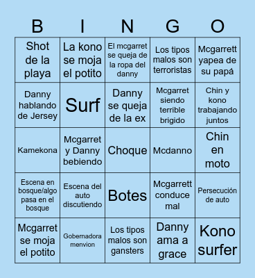 Hawaii five-0 Bingo Card