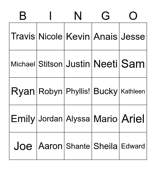 Holiday Planning Bingo!! Bingo Card